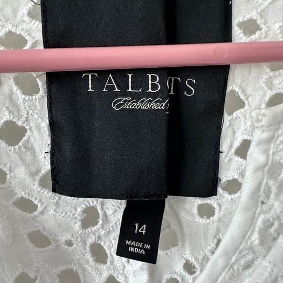 Talbots Women's White Eyelet Top - Picture 4 of 4